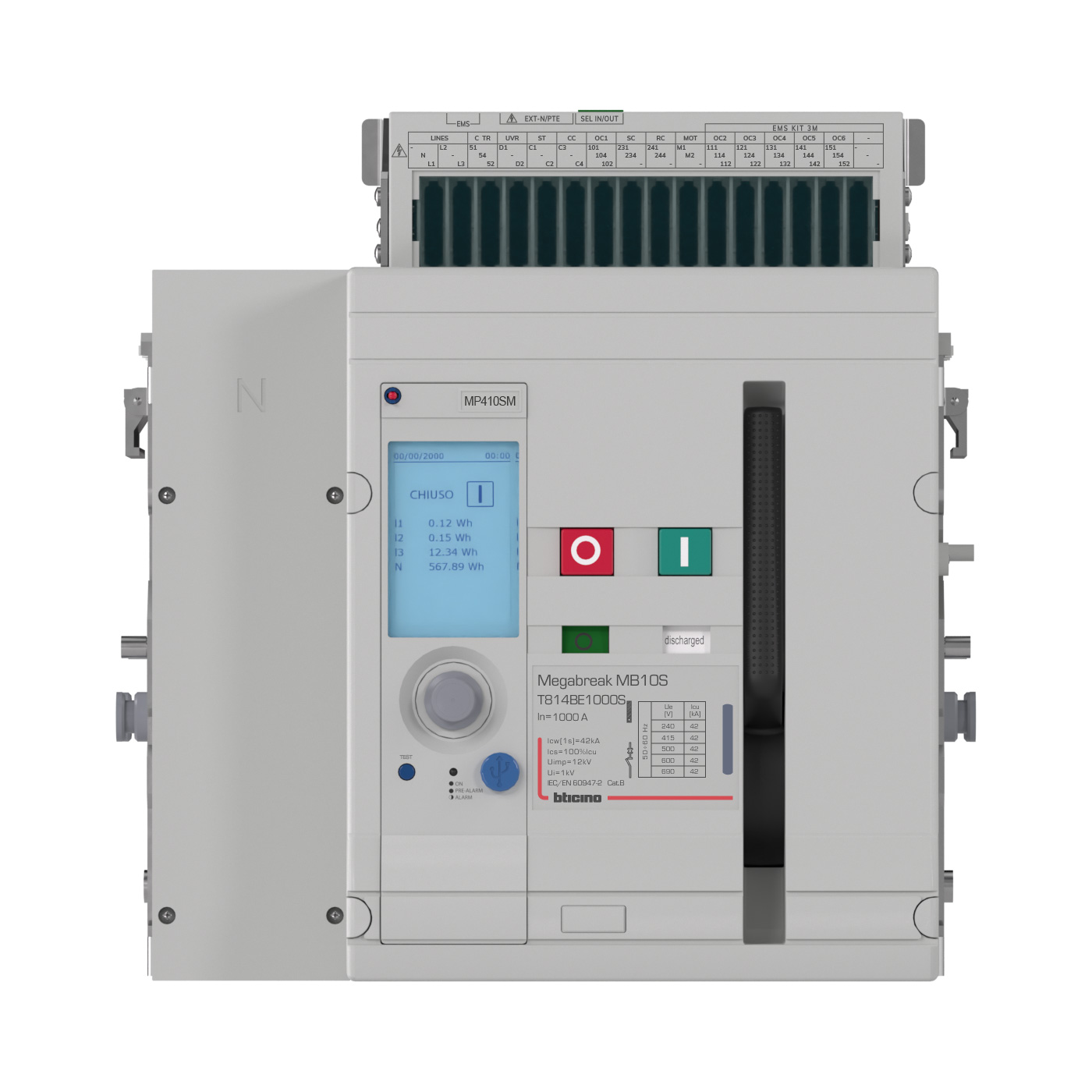 ACB MEGABREAK MB10S draw-out 4P compact - 1000A - 42kA