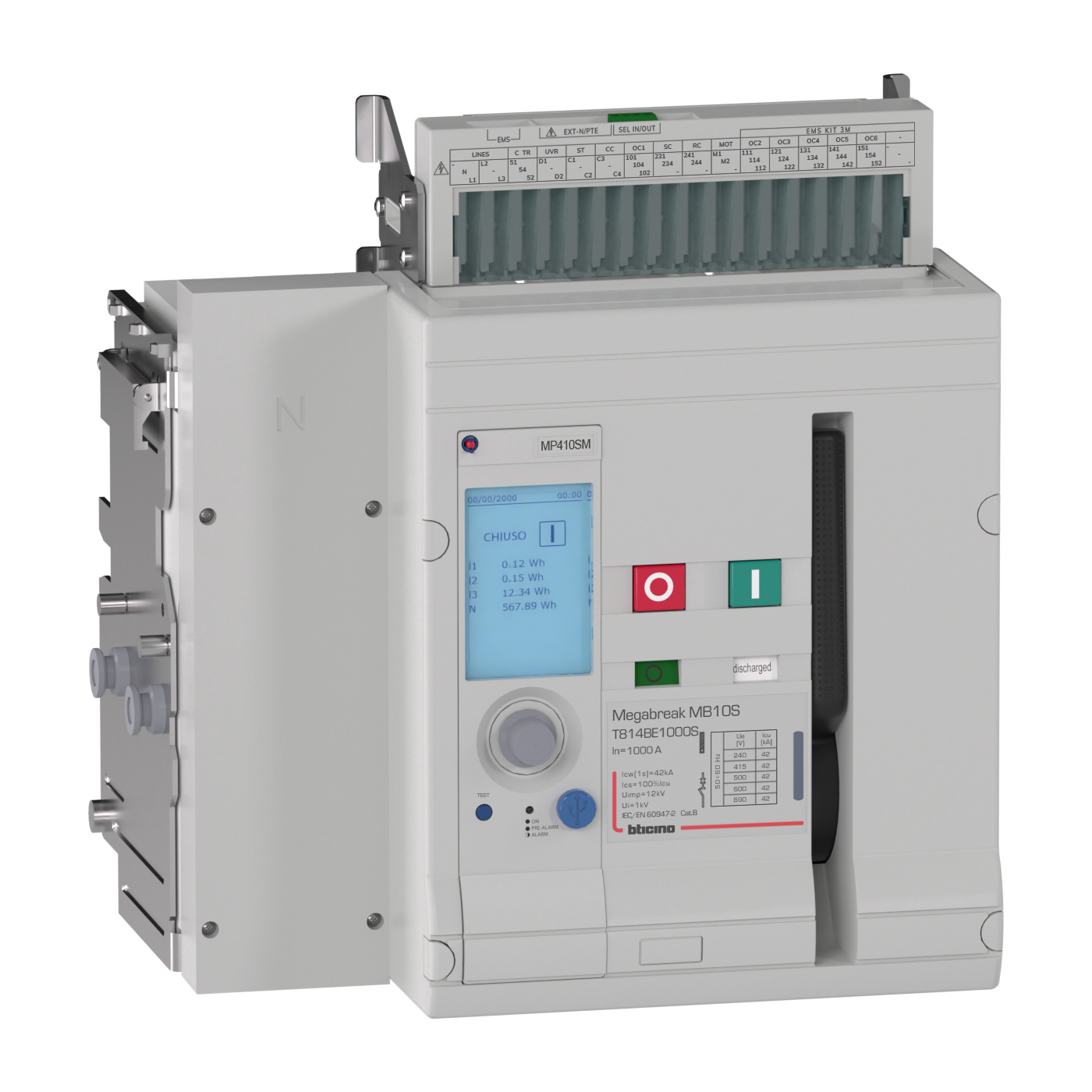ACB MEGABREAK MB10S draw-out 4P compact - 1000A - 42kA