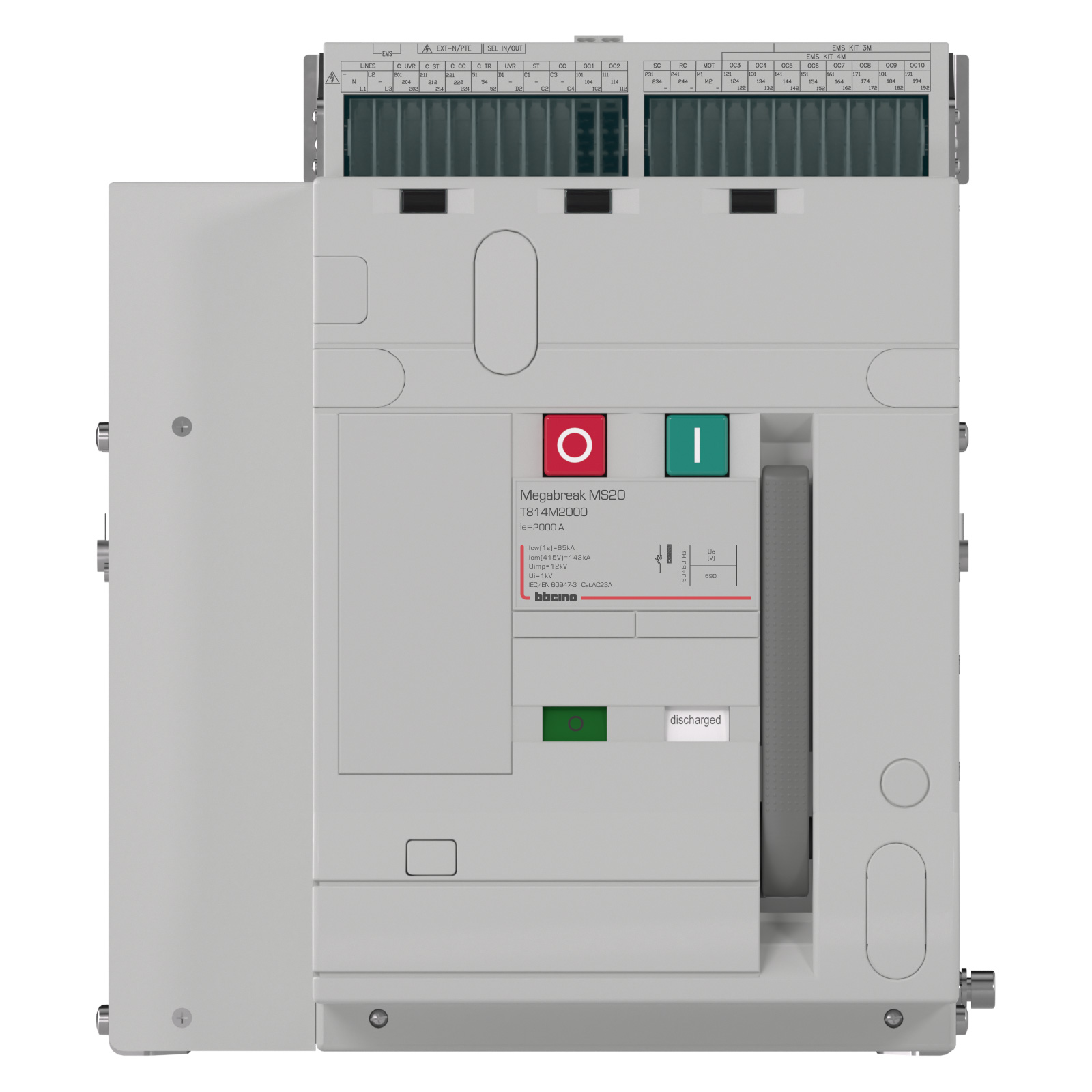 DIsconnector MEGABREAK MS20 fixed 4P Frame 1 - 2000A 