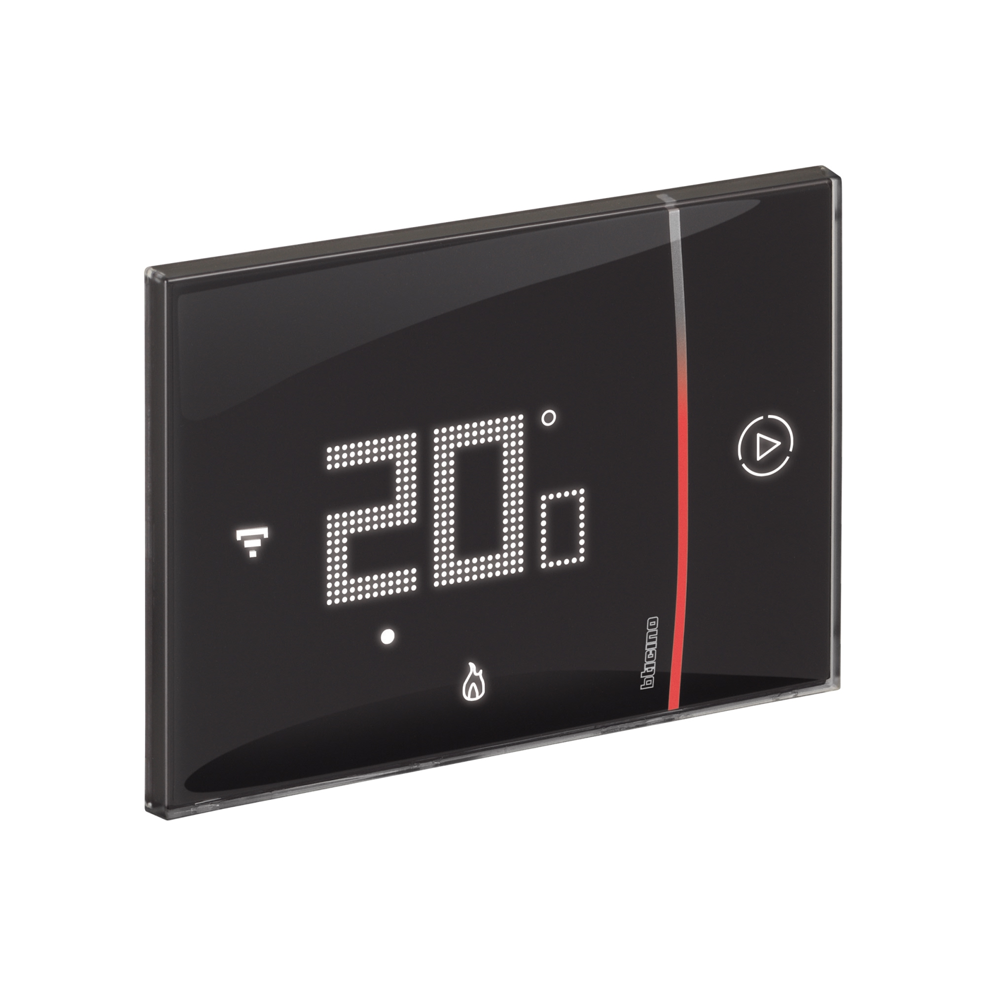 Smarther with Netatmo connected thermostat - Black finish & flush mounting version