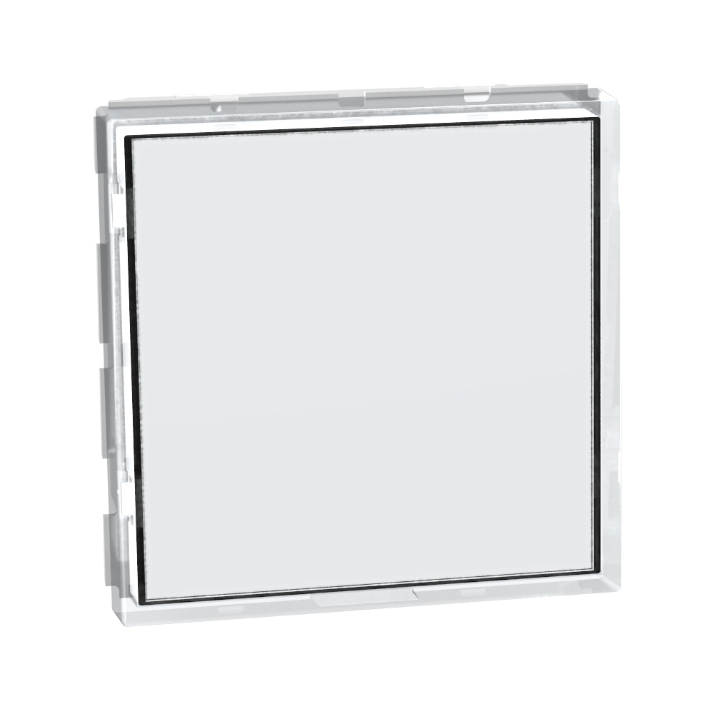 Pushbutton 1P (NO) 3A 250 V backLighting nameplate - 2 modules - white