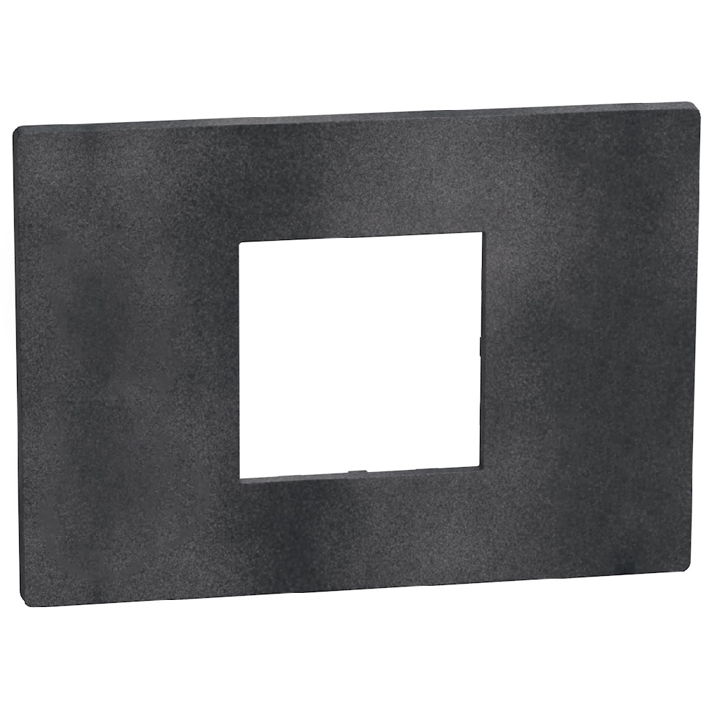Light Now - Cover plate 2 centered modules - dark grey