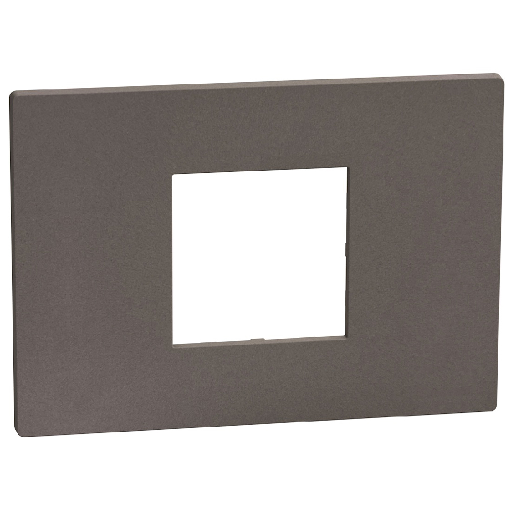 Light Now - Cover plate 2 centered modules - moka stone