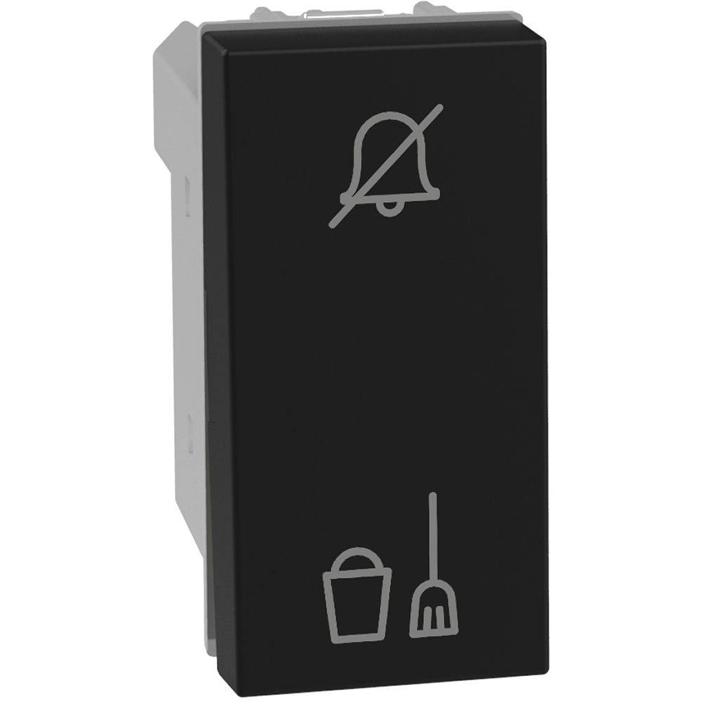 Changeover switch for hotel room “do not disturb / make up the room” - 1 module - dark