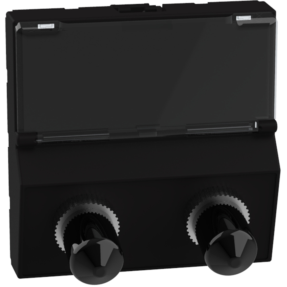 ST termination for optical fiber - 2 modules - dark