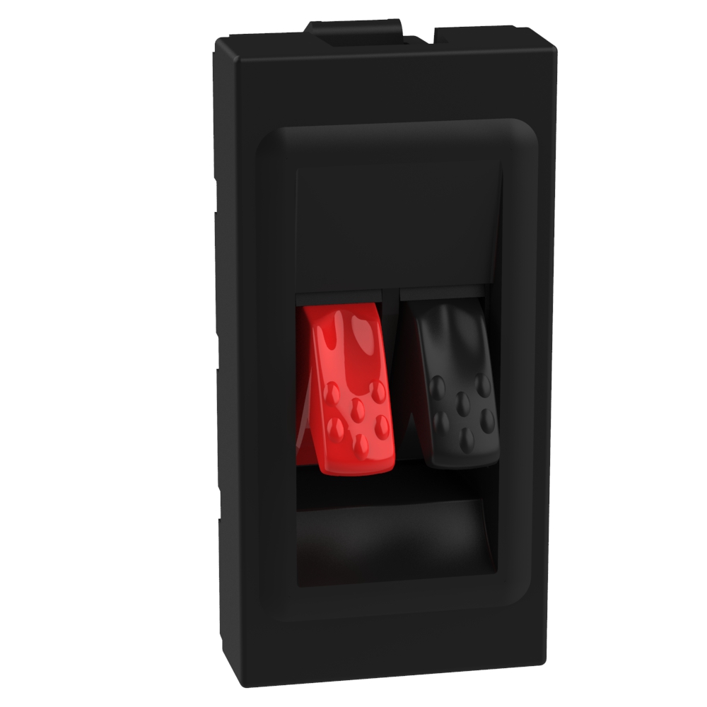 Connector for speakers home cinema - 1 module - dark