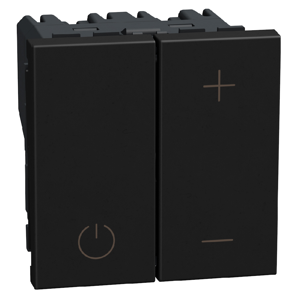 pushbutton dimmer output 0 - 10 V for ballast - 2 modules - dark