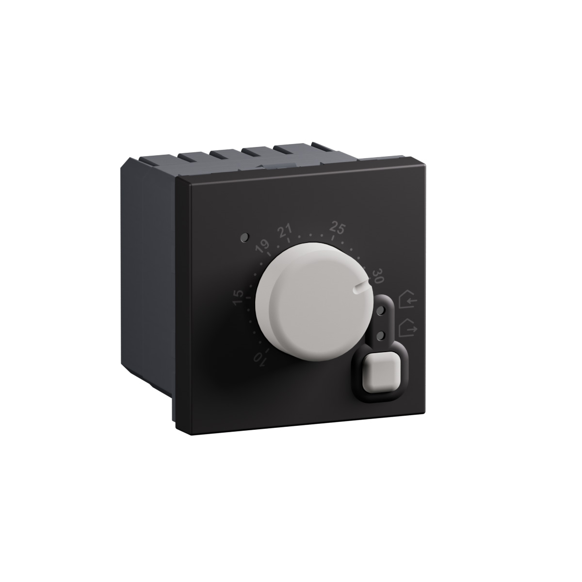 Electronic room thermostat - 2 modules - dark