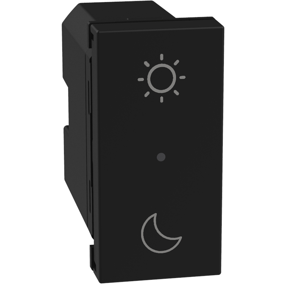 Flush-mounting wireless Wake Up / Sleep scenario controls - 3V battery power supply - 1 module - dark