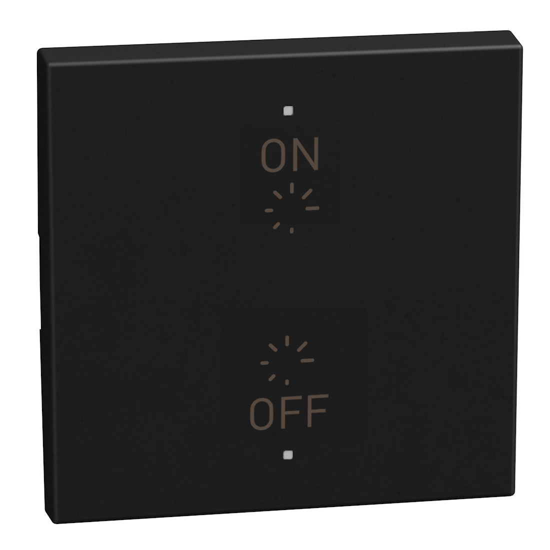 2 functions silk-screen printed Key cover with symbol On - Off plus regulation up and down - 2 modules - dark