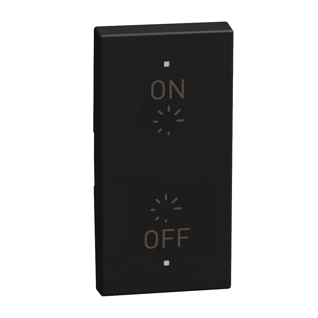 2 functions silk-screen printed Key cover with symbol On - Off plus regulation up and down - 1 module - dark