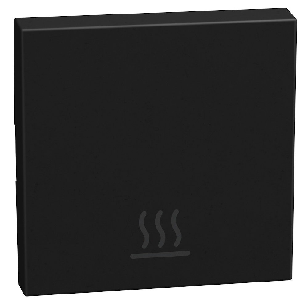 lightable key cover with heater symbol, 2 modules dark, rocker