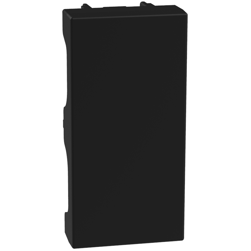 Blank plate - 1 module - dark