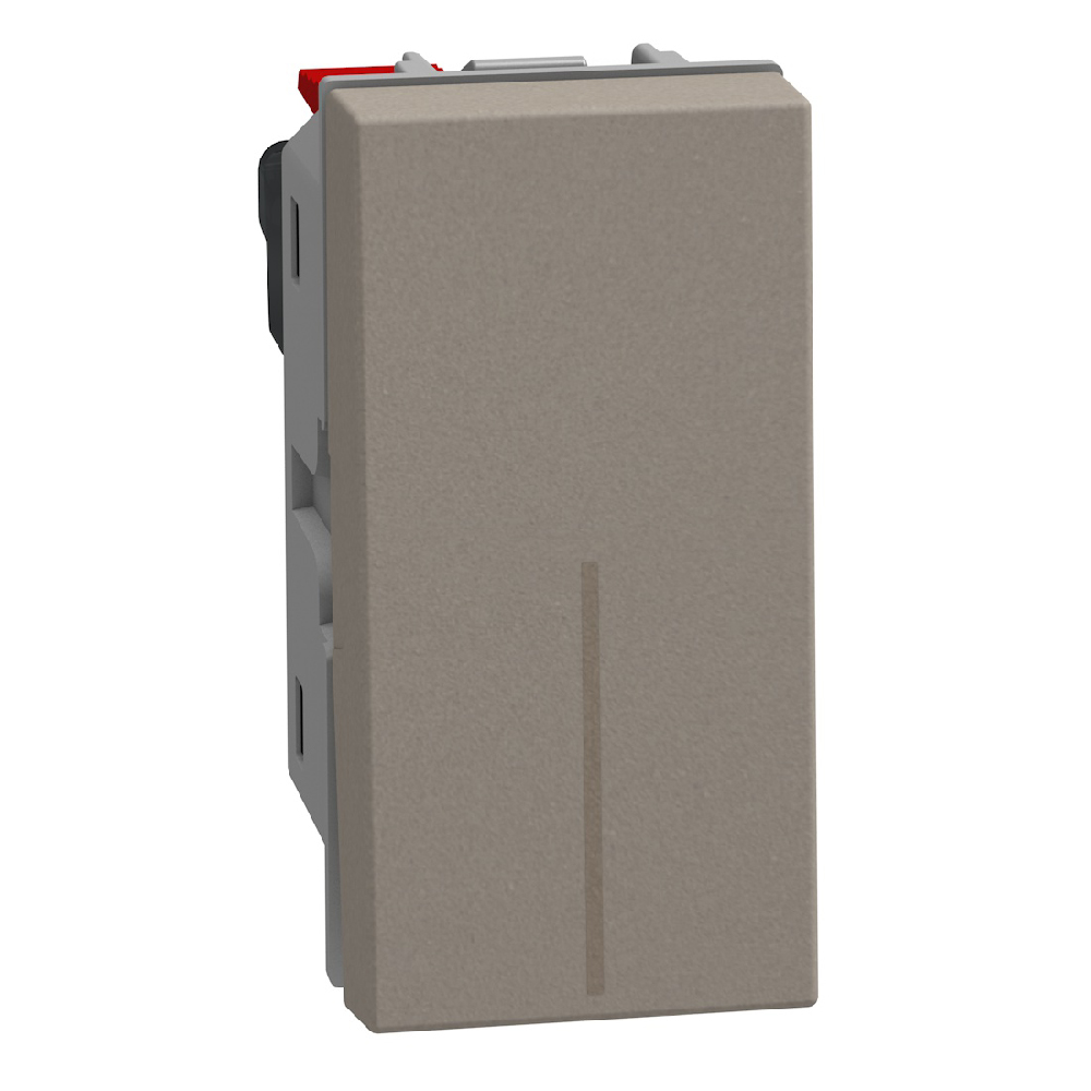 2- way switch 1P 10AX 1 module stone, rocker, lightable, automatic terminals