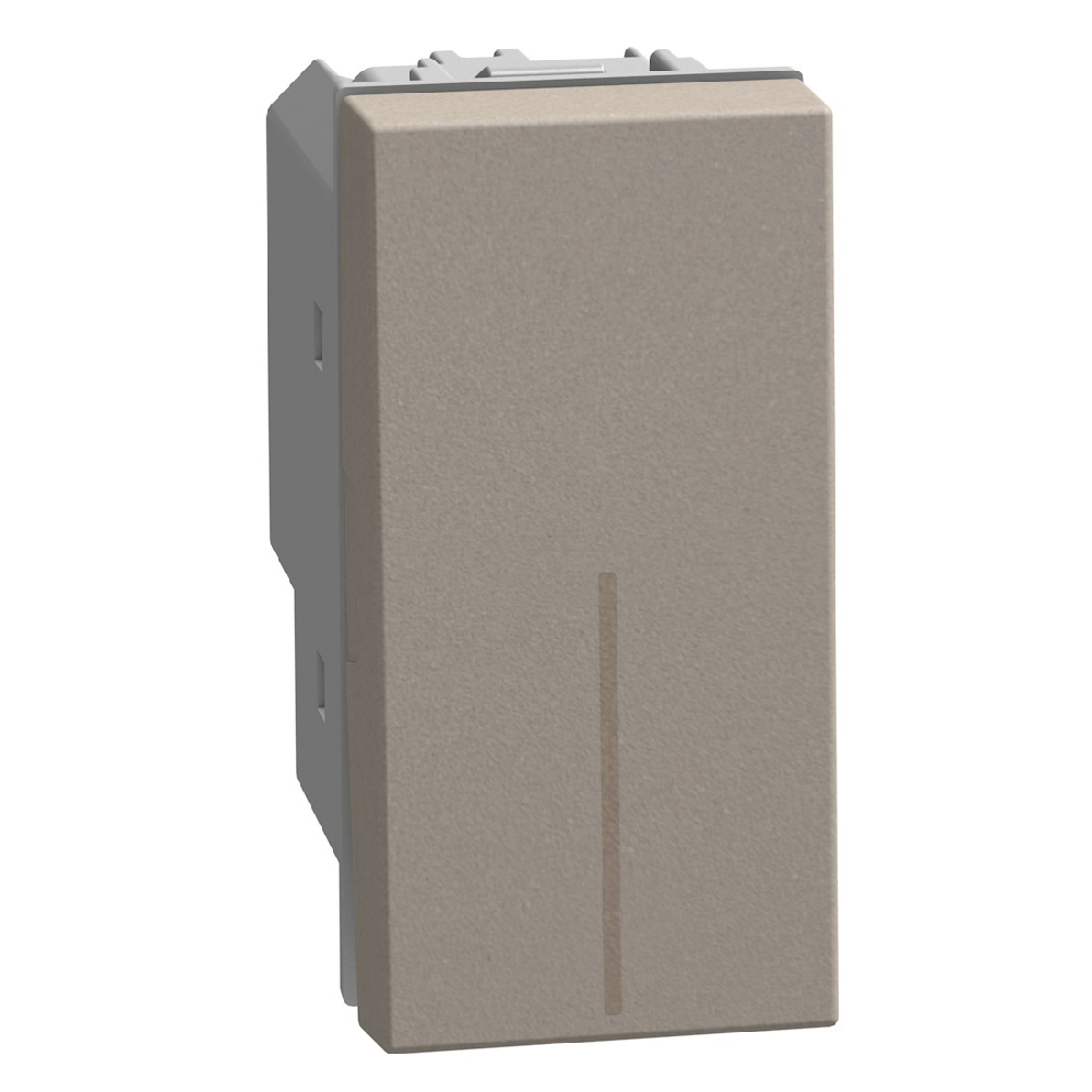 4-way switch 1P 10AX 1 module stone, rocker, lightable, screw & plate terminals