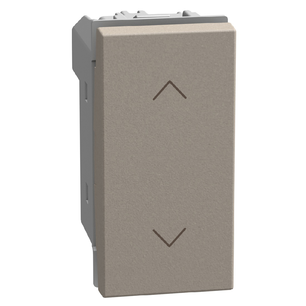 Double pushbutton with interlock with UP and DOWN symbol - 1 module - stone