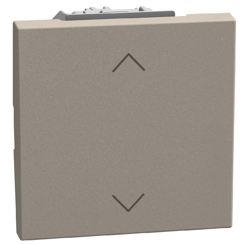 Double pushbutton with interlock with UP and DOWN symbol - 2 modules - stone