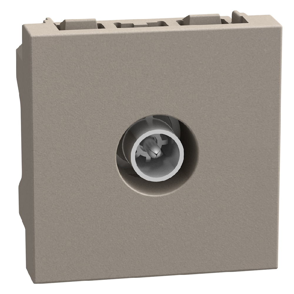 Direct coaxial socket - 2 modules - stone