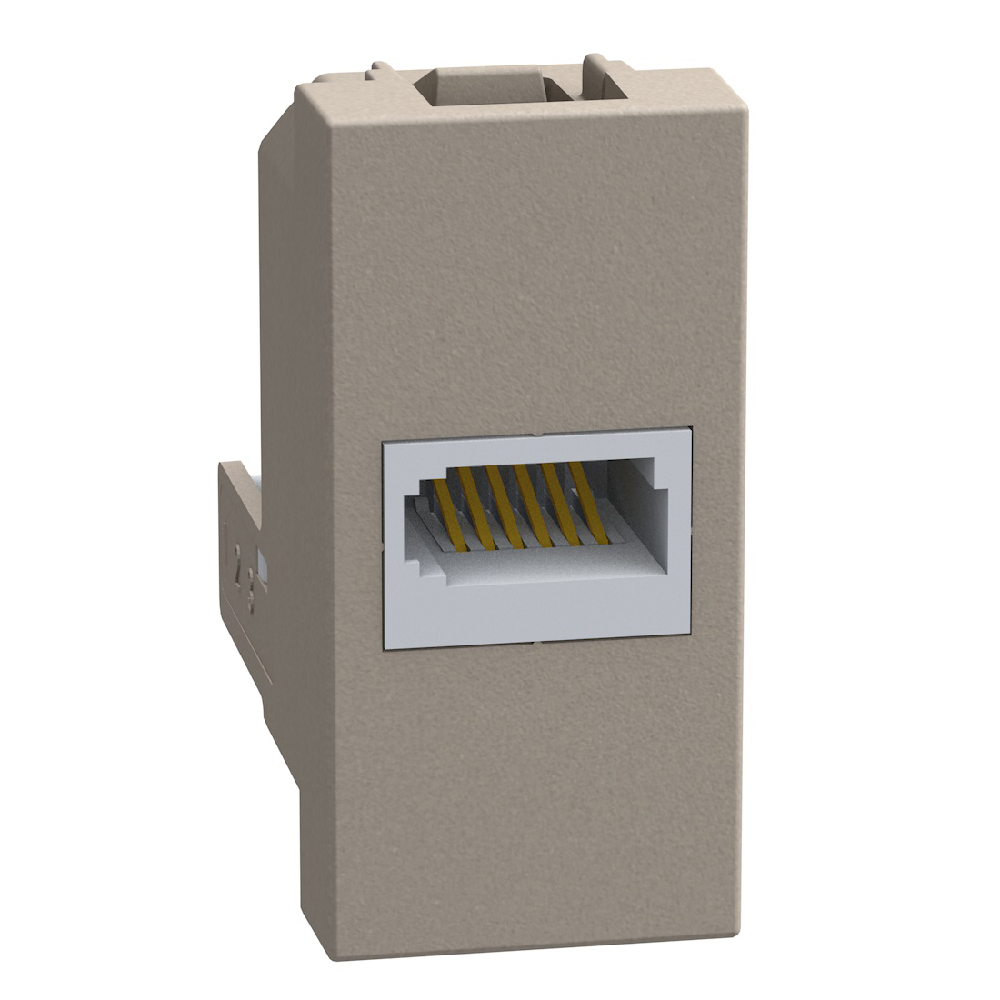 RJ11 Israeli standard telephone socket - 1 module - stone