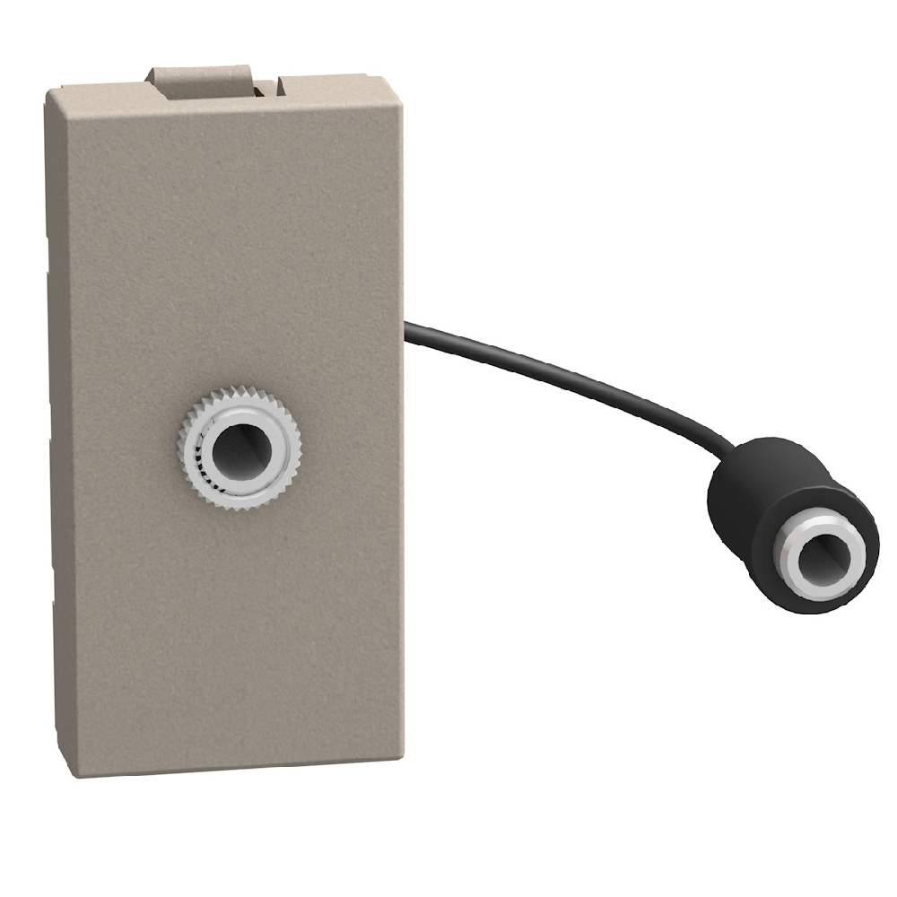 Connector jack 3.5mm - 1 module - stone
