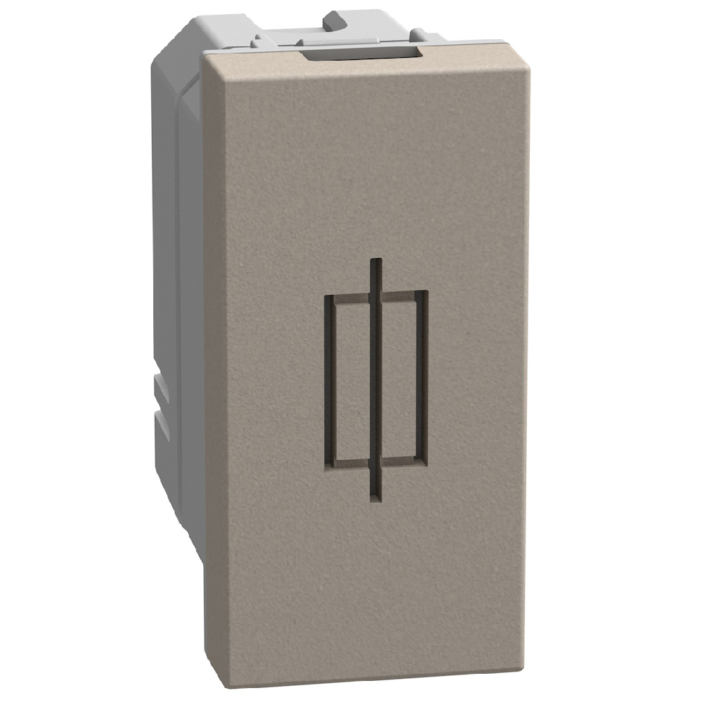 Fuse-carrier for 5 x 20 and 6.3 x 32 fuse - 1 module - stone