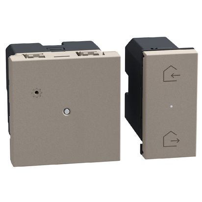 Gateway with flushmounted Home/Away wireless master switch 1 module. Power supply 100-240 Vac - 2 modules - stone
