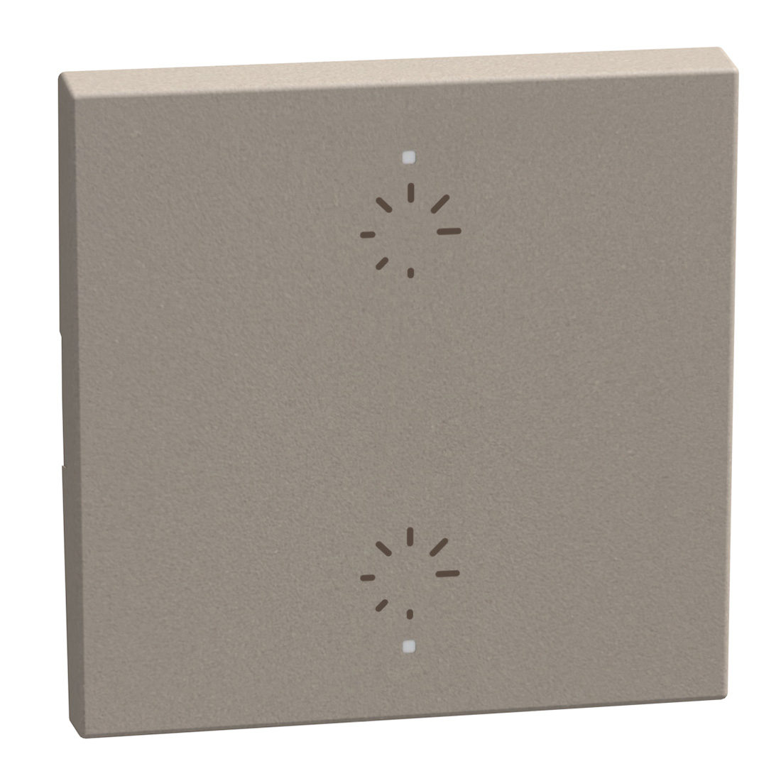 2 functions silk-screen printed Key cover with symbol 2 Dimmer - 2 modules - stone