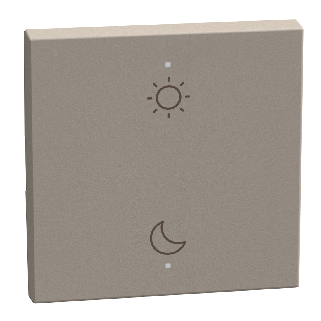 2 functions silk-screen printed Key cover with symbol Day-night - 2 modules - stone