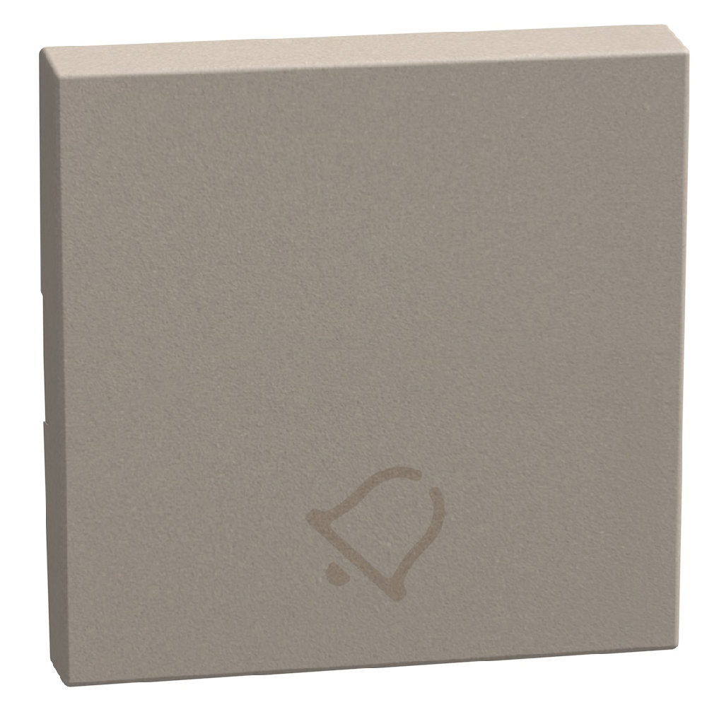 lightable key cover with bell symbol, 2 modules stone, rocker