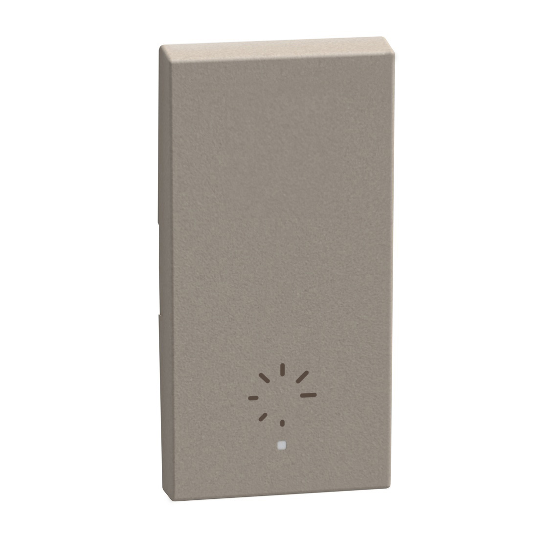 1 function silk-screen printed Key cover with symbol Dimmer - 1 module - stone