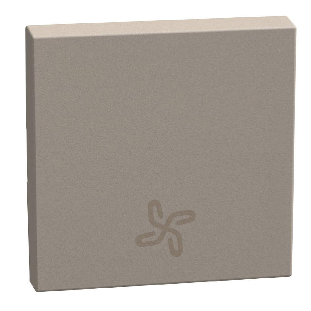 lightable key cover with fan symbol, 2 modules stone, rocker