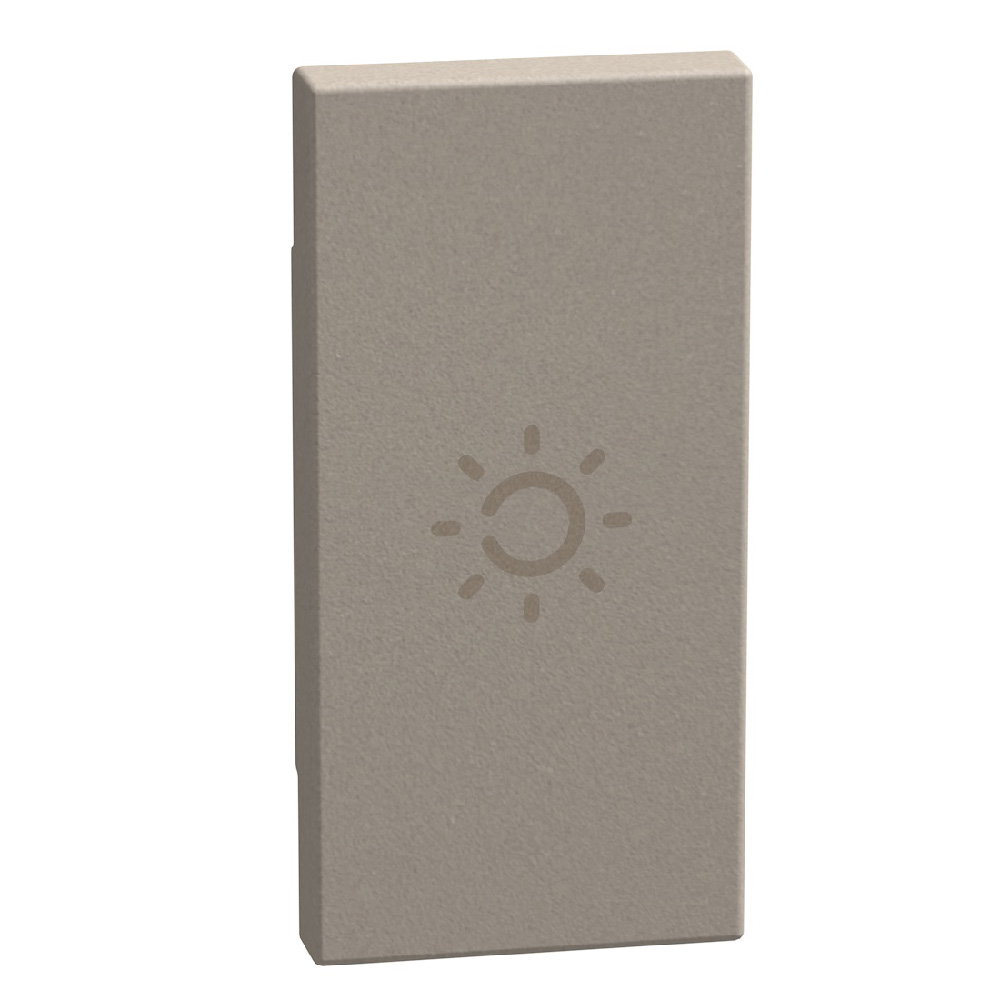 lightable key cover with lamp symbol, 1 module stone, axial