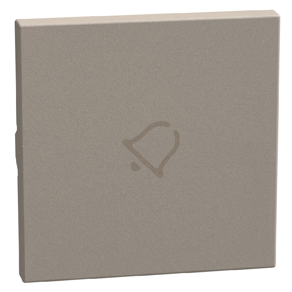lightable key cover with bell symbol, 2 modules stone, axial