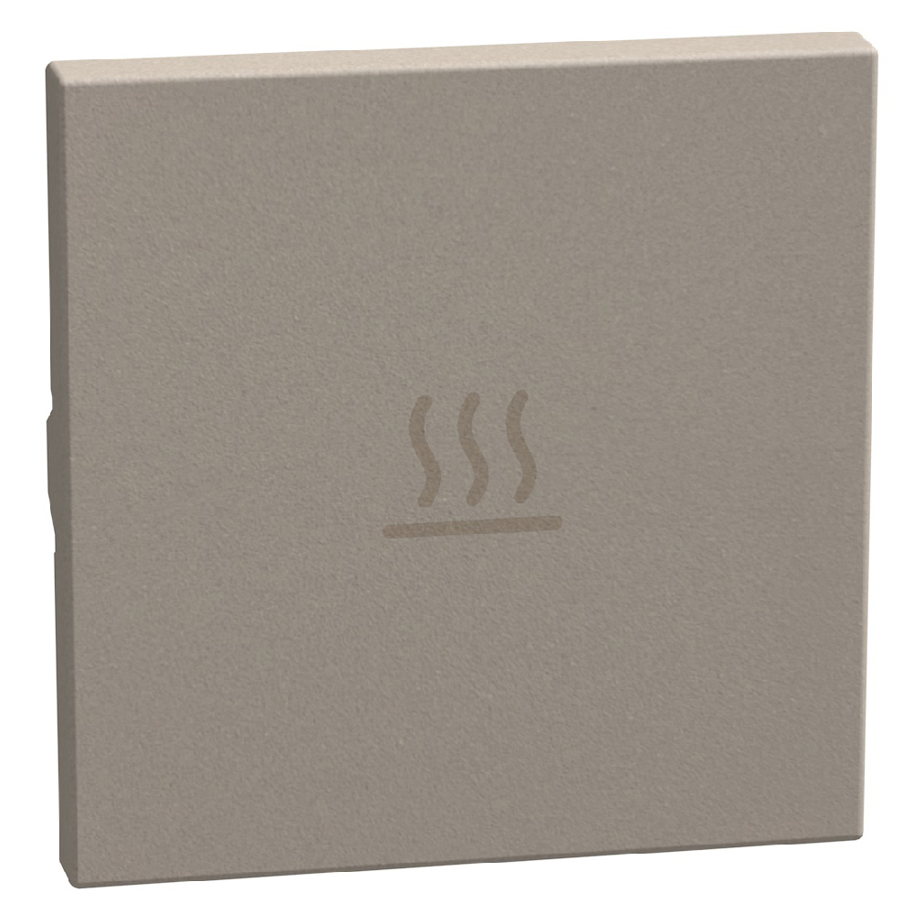 lightable key cover with heater symbol, 2 modules stone, axial