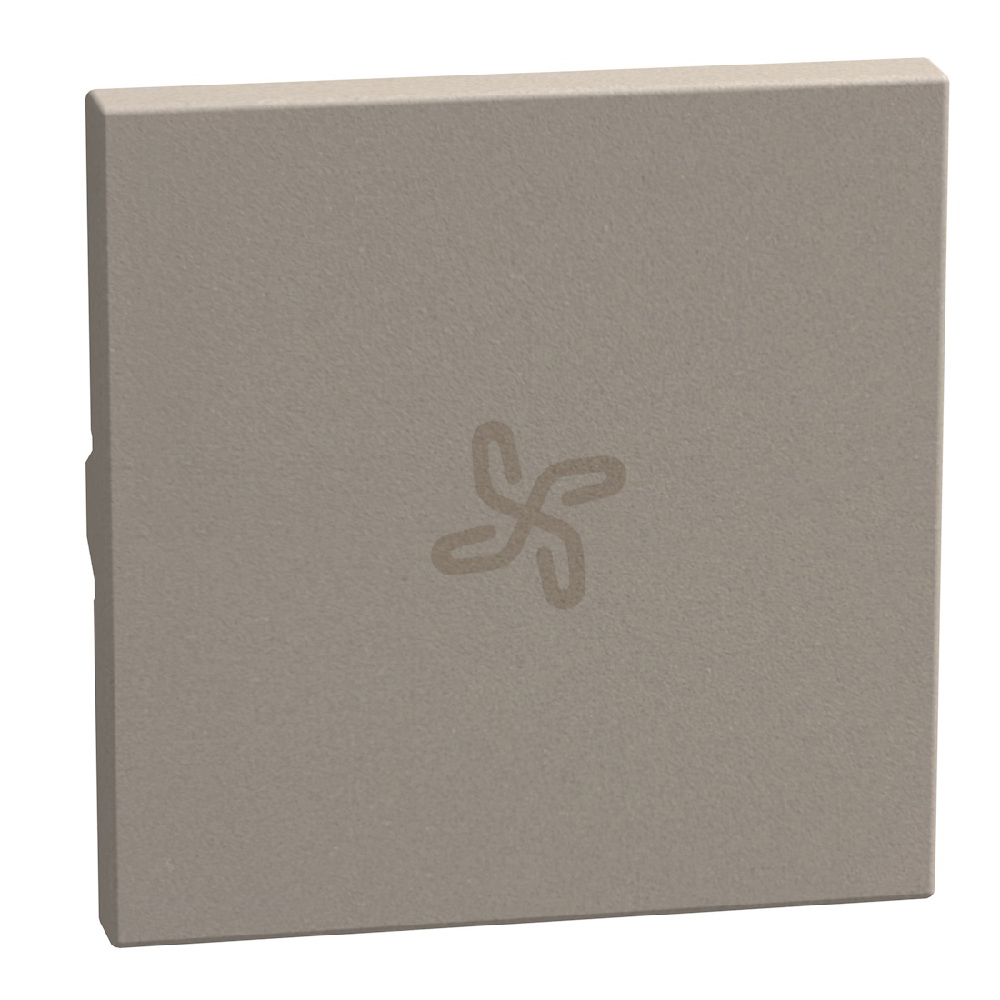 lightable key cover with fan symbol, 2 modules stone, axial