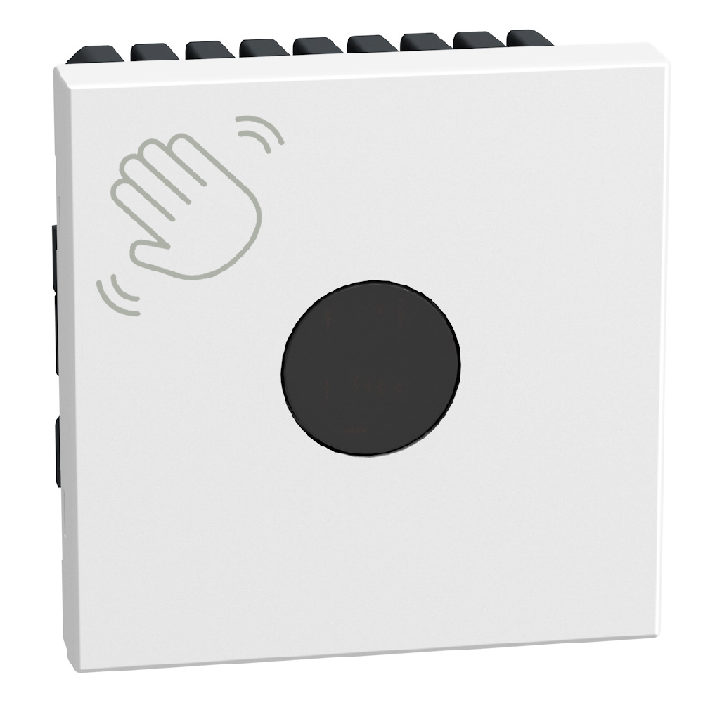 Touchless switch for doors, electric and electromagnetic door locks - 2 modules - white