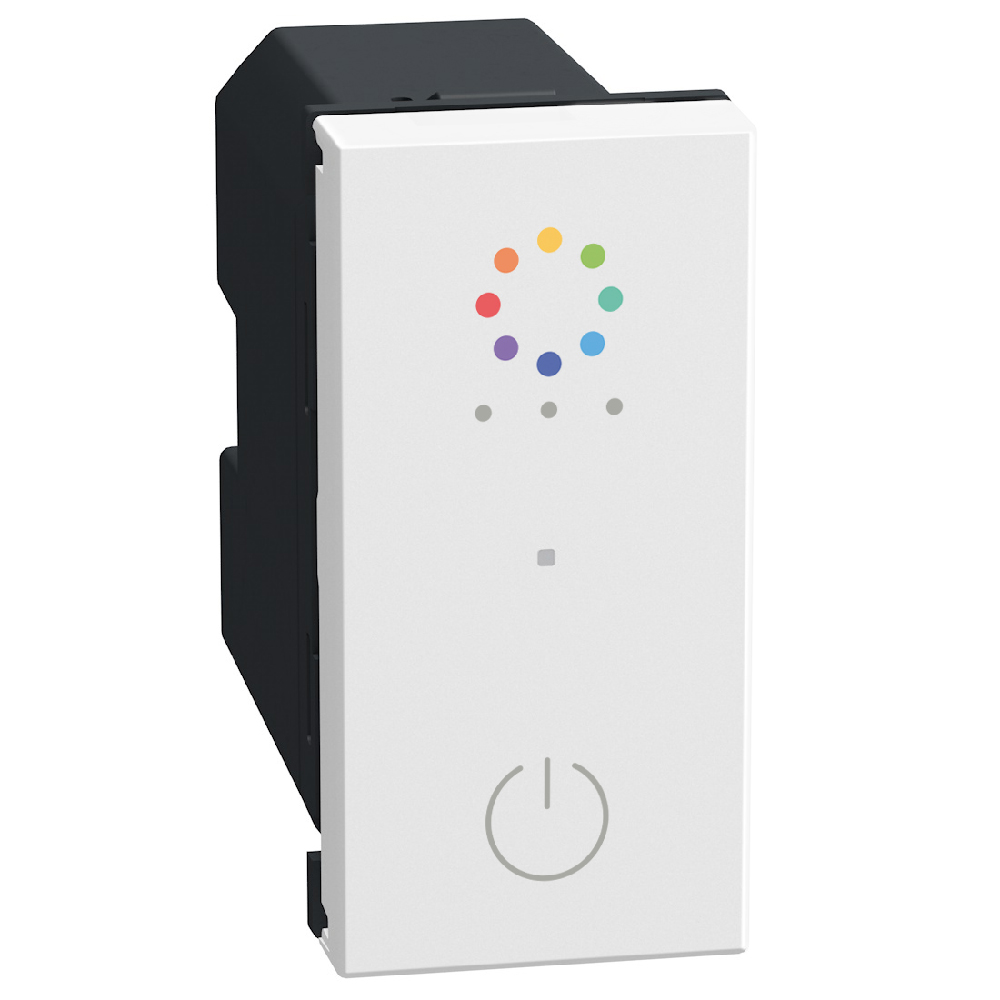 Flush-mounting wireless switches for multicolour Lighting - 1 module - white