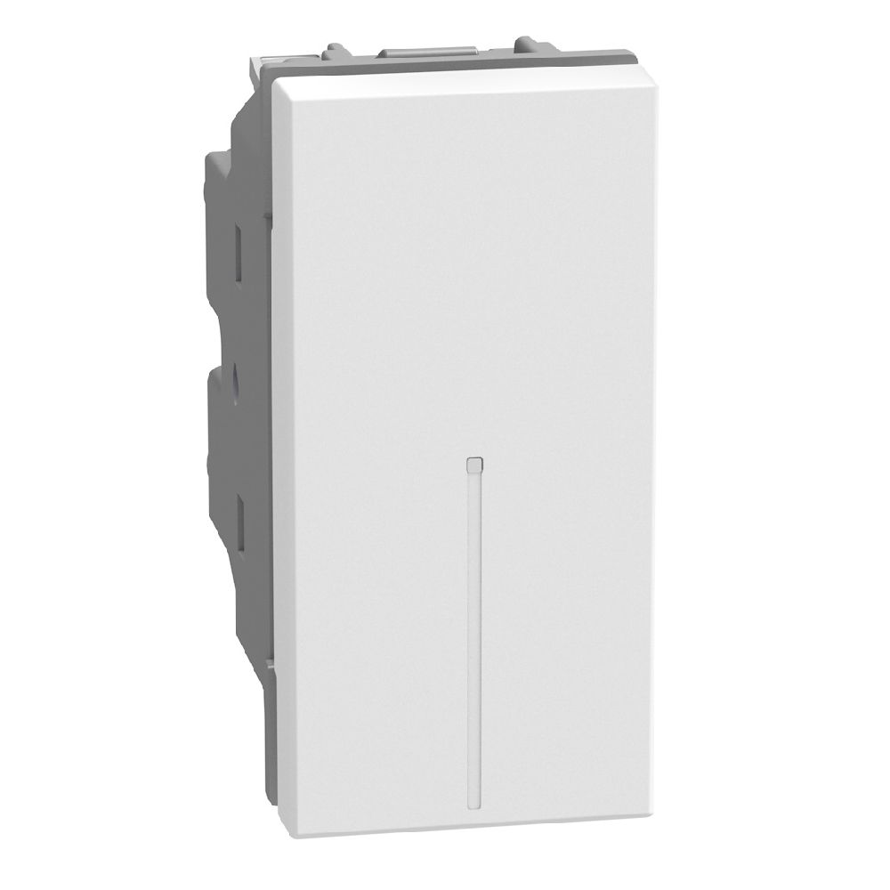 2- way switch 1P 10AX 1 module white, axial, lightable, automatic terminals