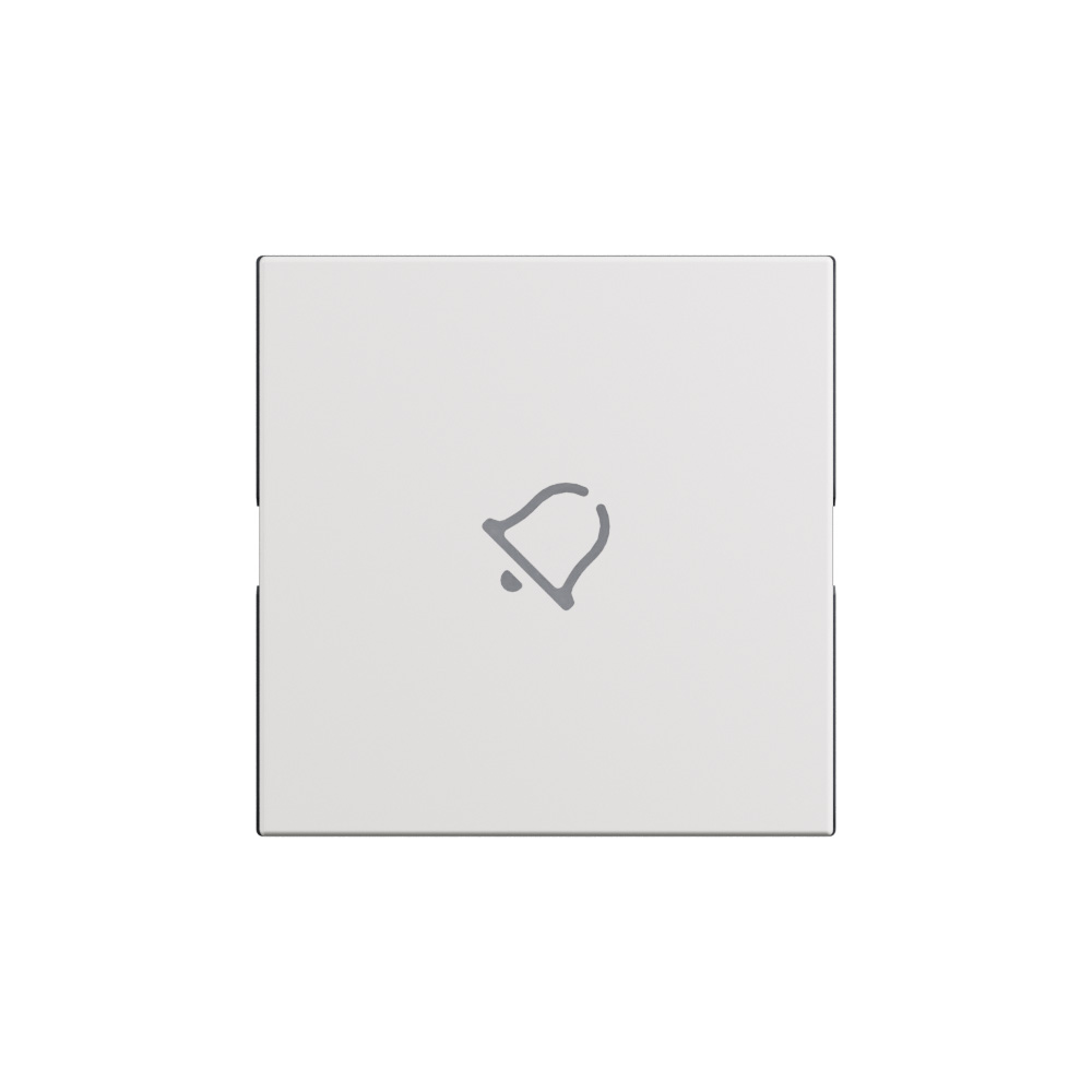 Axial pushbutton 1P (NO) 10 A 250 V with BELL symbol - automatic terminals - 2 modules