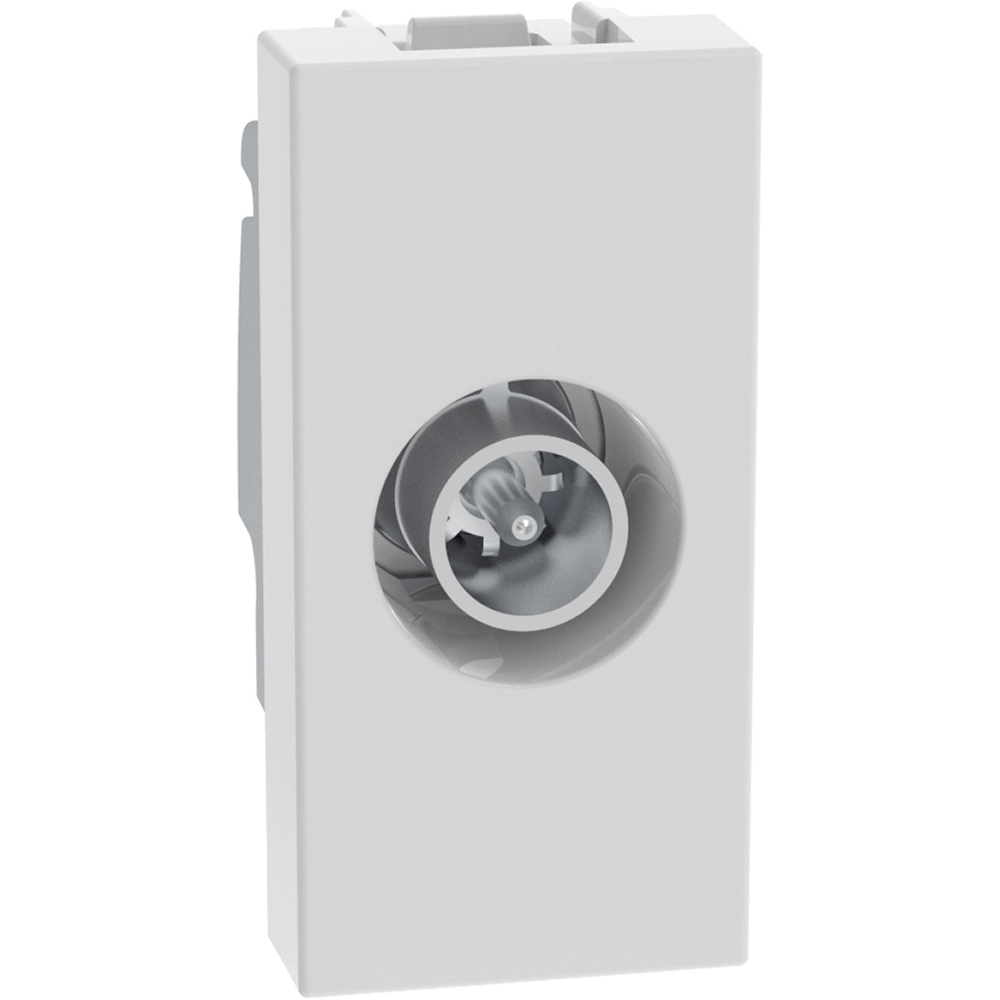 Direct coaxial socket - 1 module - white