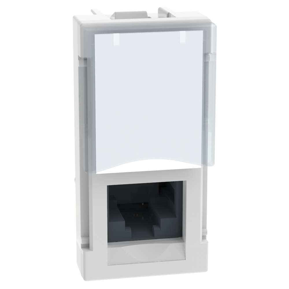 RJ45 toolless UTP cat. 6A - 1 module - white