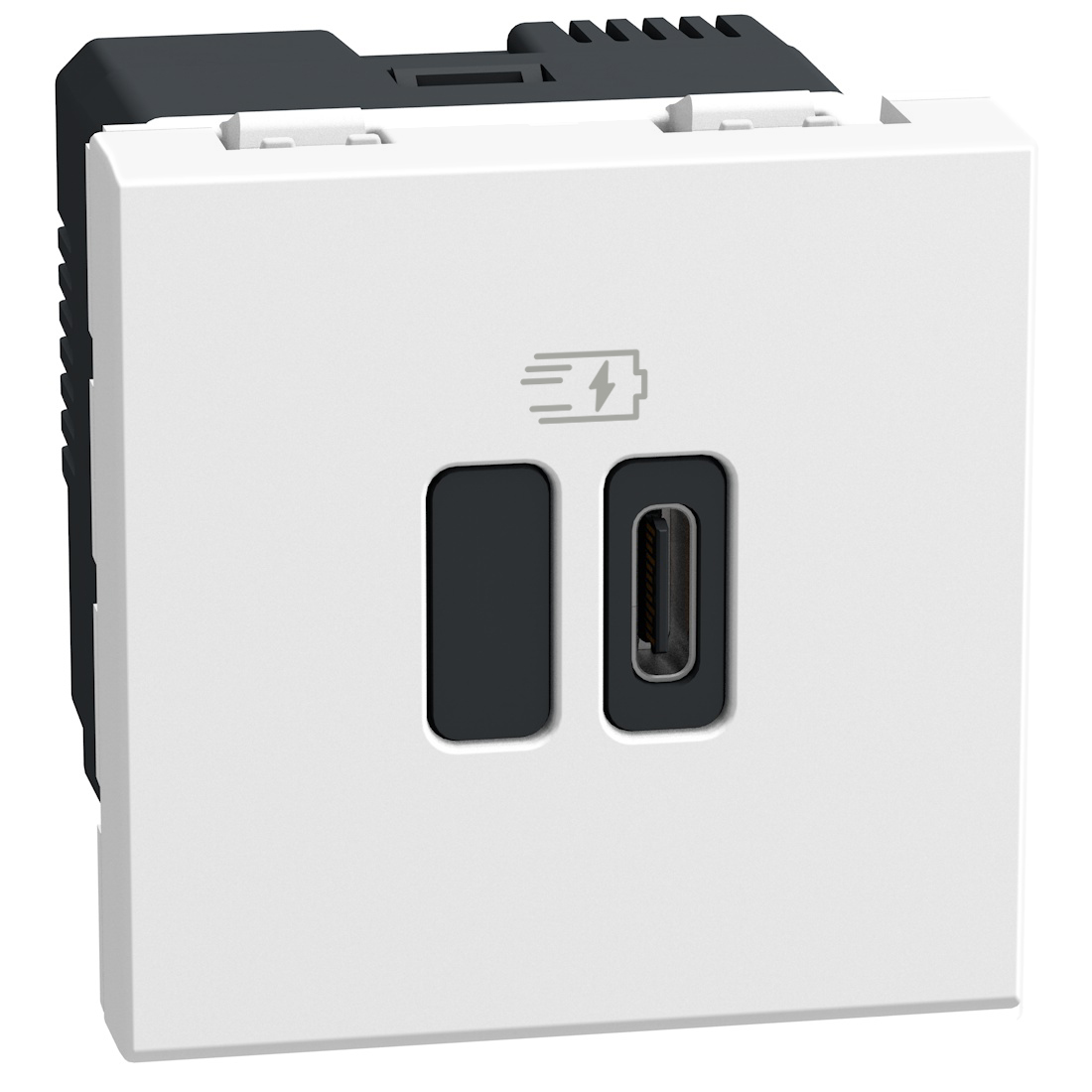 Single USB sockets - 1 x Type-C 45W - 1 module - white  