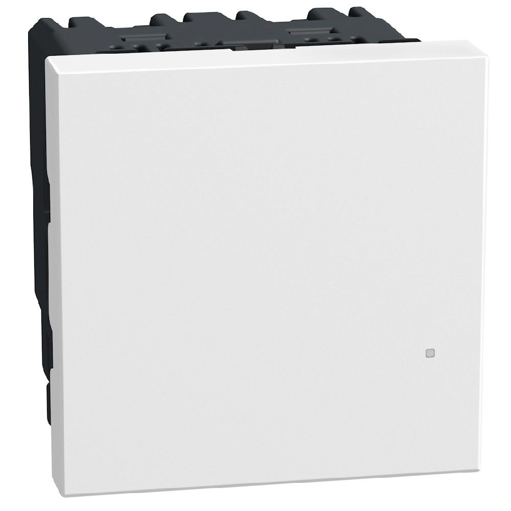 Dimmer/switch without neutral. Power supply 110-230 Vac - 2 modules - white