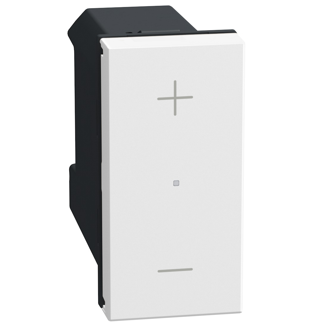 Universal pushbutton dimmer - with neutral, 3 wires - 1 module - white