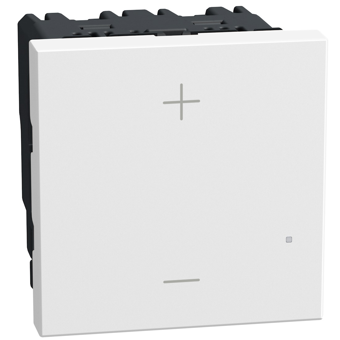 Universal pushbutton dimmer - 2 wires - 2 modules - white