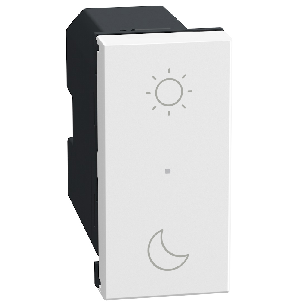 Flush-mounting wireless Wake Up / Sleep scenario controls - 3V battery power supply - 1 module - white