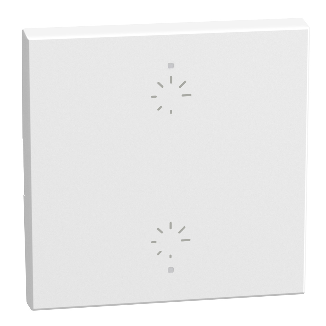 2 functions silk-screen printed Key cover with symbol 2 Dimmer - 2 modules - white