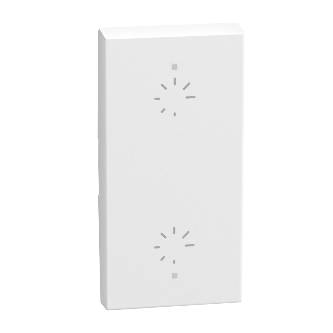 2 functions silk-screen printed Key cover with symbol 2 Dimmer - 1 module - white