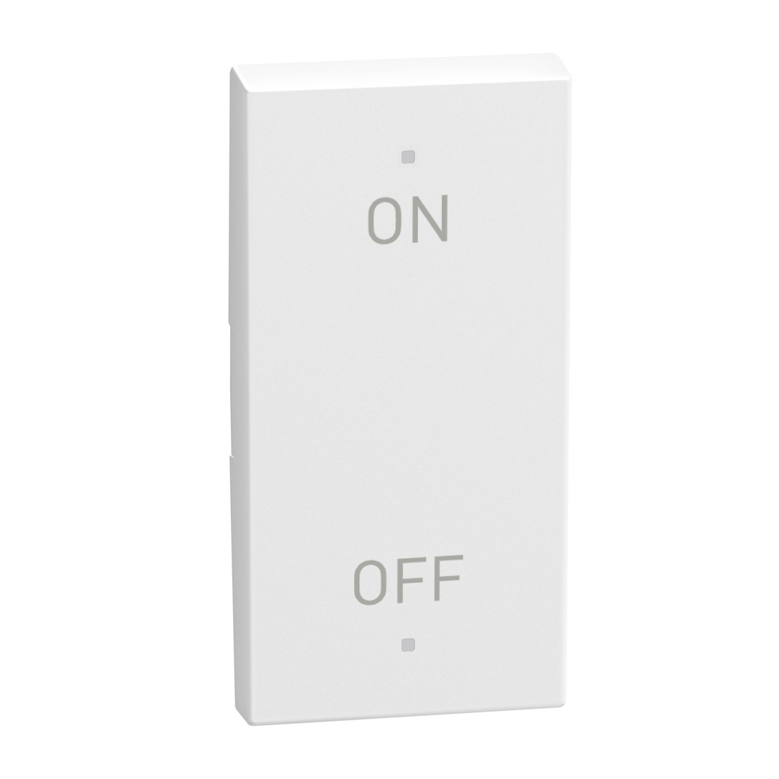 2 functions silk-screen printed Key cover with symbol On - Off - 1 module - white