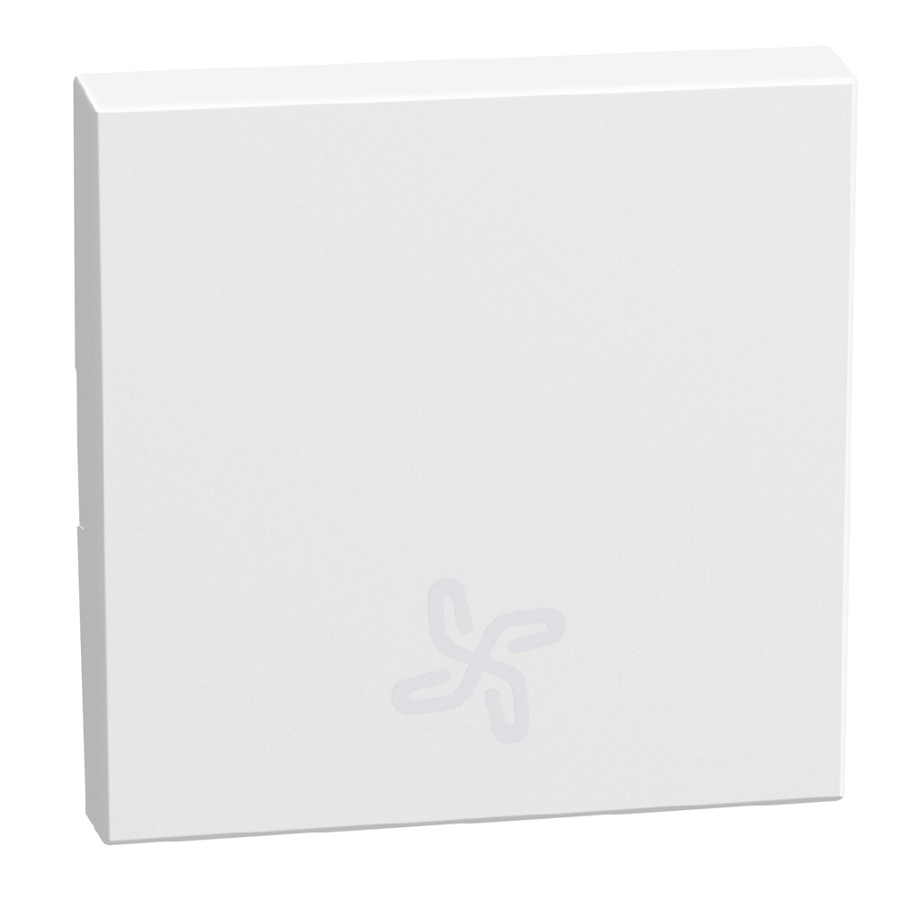 lightable key cover with fan symbol, 2 modules white, rocker